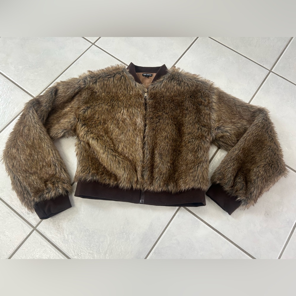 Free Haven Brown Faux Fur Jacket